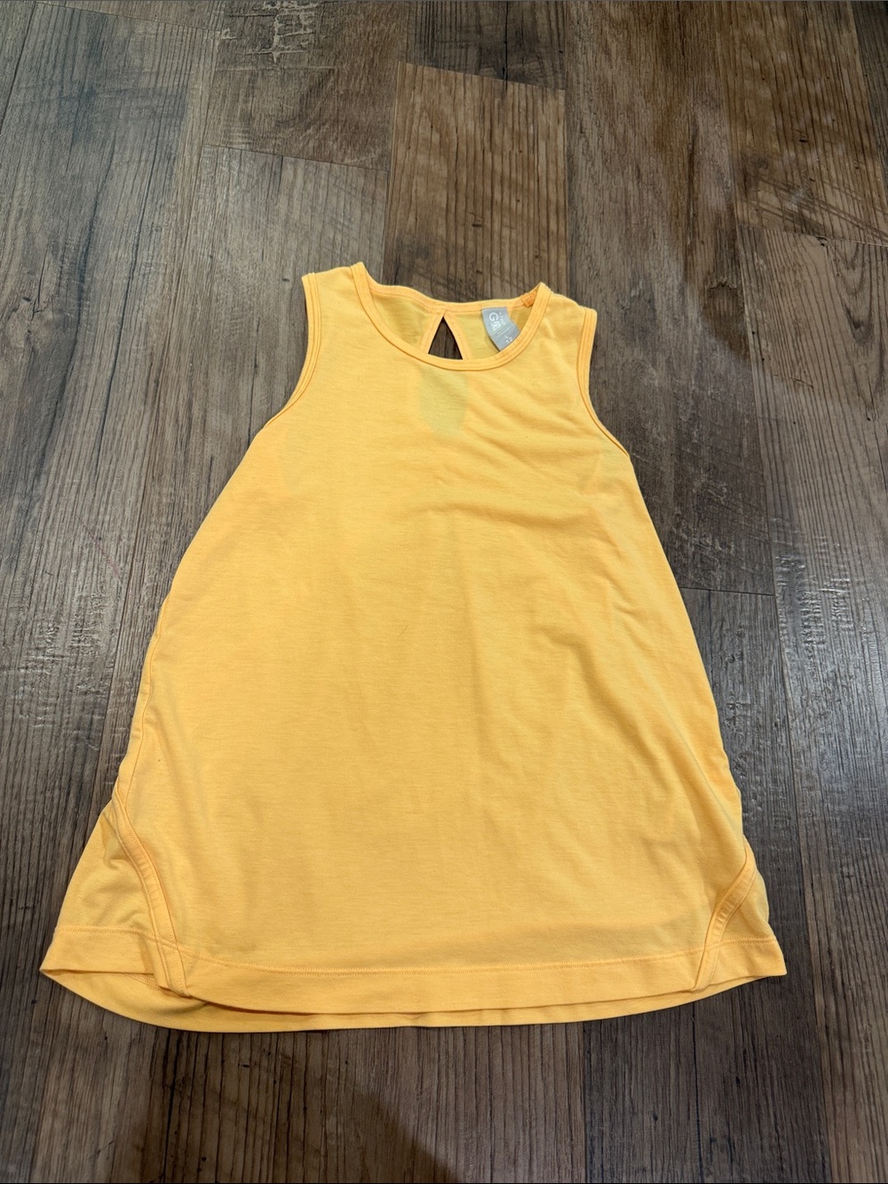 Athleta Girls tank top yellow size 12 Large EUC